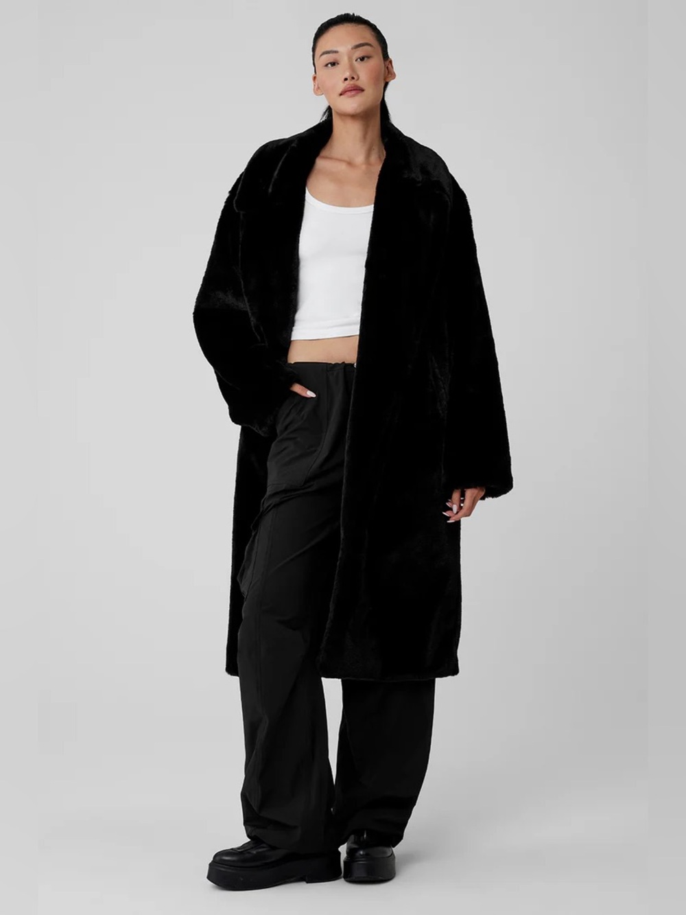 Alo Yoga Oversized Faux Fur Trench